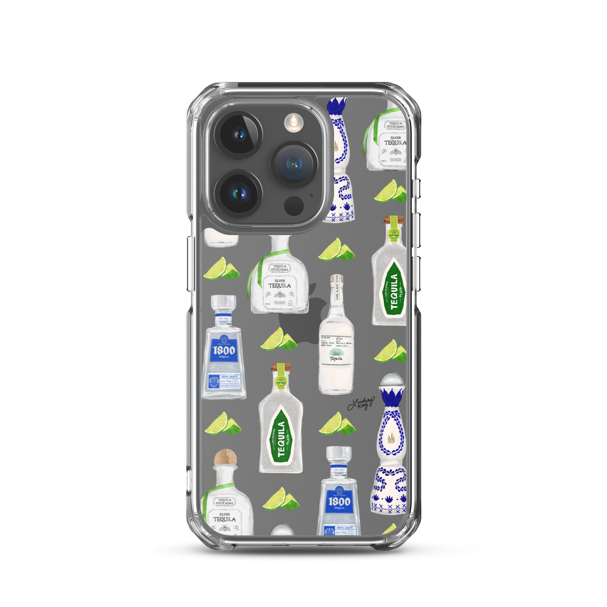 Ilustración de botellas de tequila - Funda transparente para iPhone®